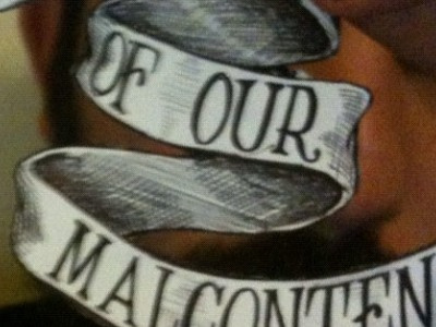 The Winter of Our Malcontent album art banner lettering mixtape sketch