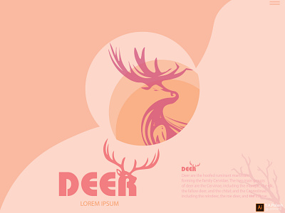 Deer logo and information 2020 creative logo design deer deer logo dribbble forest logo design nature sun y.a.polash ypolash2