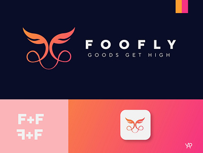 FF LOGO best design creative logo design f letter logo gradint logo y.a.polash