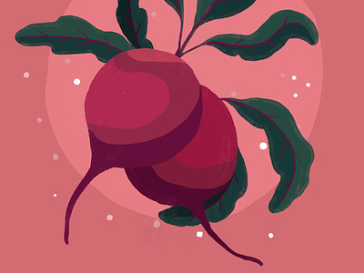 Beets (no bears or battle star galactica) beets cute digital illustration illustration procreate vegetable illustration vegetables veggies