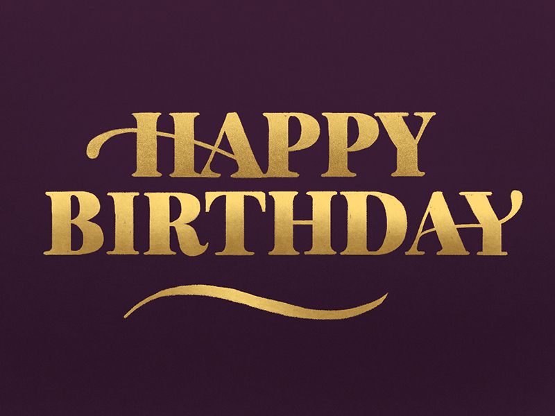 Gold Birthday by Charlotte Hill Vandenburg on Dribbble