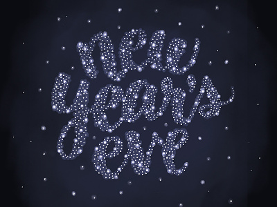 New Years Eve 2016 digital lettering illustrative lettering lettering new years eve photoshop starry sky typography