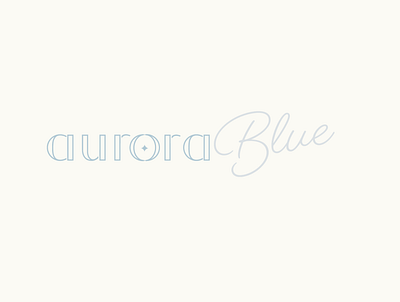Aurora Blue blue branding branding and identity brandmark design illustration logo logo design logotype moon outline outline font script vector