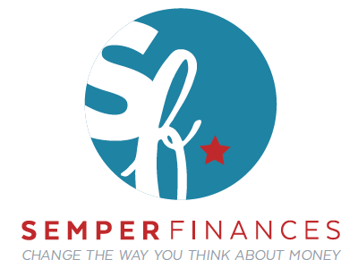 Financial Blog logo-Explorations blue finance financial logo military red white