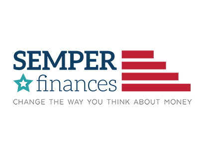 Financial Logo-Explorations blue clean finance financial military logo modern red script star white