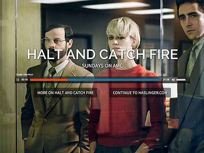 Haslinger audio composer design halt and catch fire portfolio showcase ui webdesign