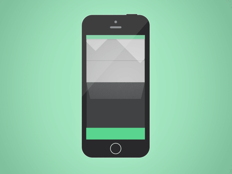 iPhone App Content Transition animation flat gif ios iphone mobile news simple transition ui wireframe