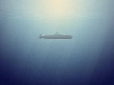 Submarine gradient illustration ocean rays rebound sea submarine texture water