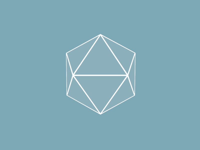 Ember 3d animation loop polygon wireframe