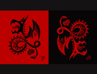 Love digital color digitalart dragon drawing fantasy handlettering illustration love procreate red typogaphy valentine