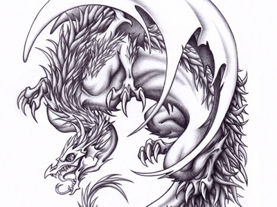 Ascension dragon drawing fantasy illustration pencil