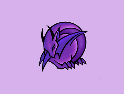 Favorite animal icon: DRAGON digital color digitalart dragon drawing fantasy icon illustration procreate purple