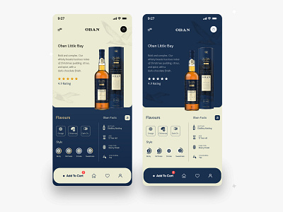 Oban Whisky Ui logo ui kit ui ux web