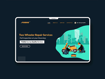 Website Ui For Fixbike company