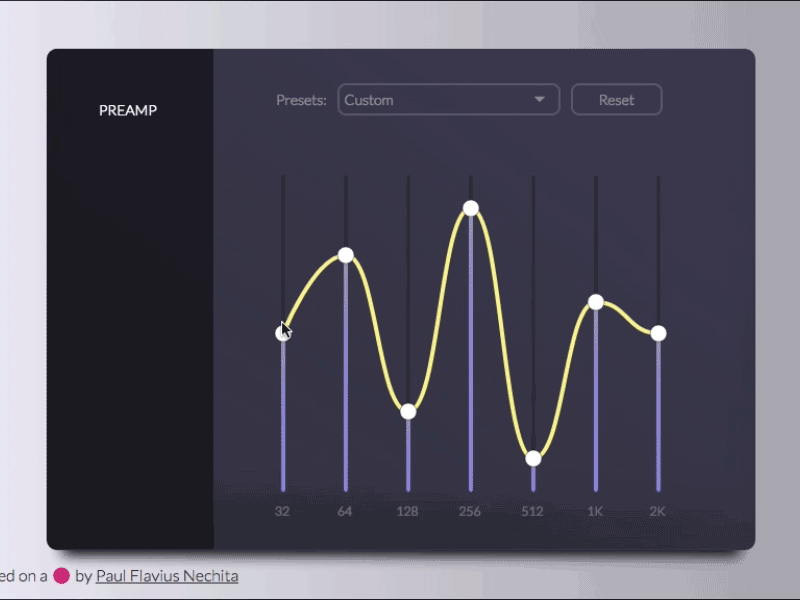 Working Equalizer by Matt Sich for 3Pillar on Dribbble