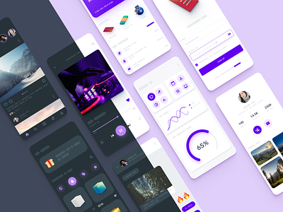 Mobile UI – Light & Dark Variations