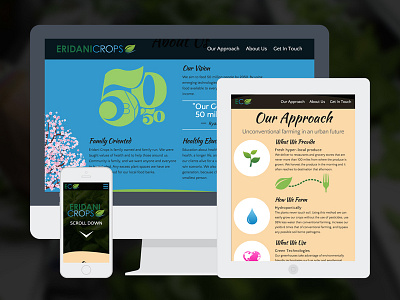 Eridani Crops Responsive Site development foundation illustration responsive web design web design