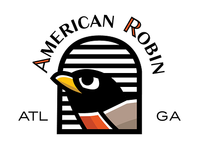 American Robin - badge branding logo