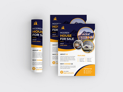 Real Estate Flyer adver advertise brochure design brochures building business flyer corporate flyer flyer design flyers house modern flyer property flyer real estate flyer template trifold