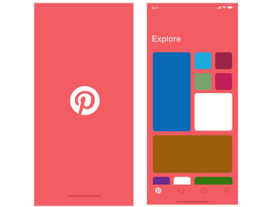 Pinterest app branding design flat flat design icon illustration ios app design logo mobile mobile app mobile app design pinterest sketch typography ui ux vector