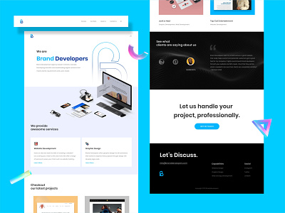 Brand developers Landing Page