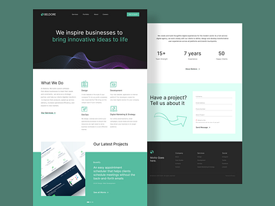 Landing page UI