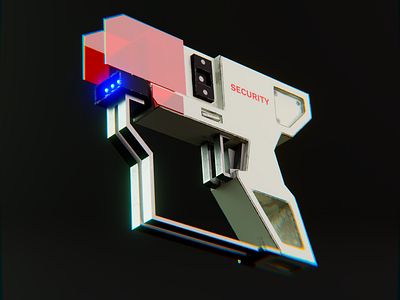 Futuristic security gun