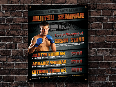 Flyer Design - MMA Seminar boxing design download event fighter flyer mma poster print psd seminar template