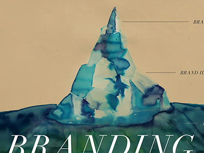 Branding is Like an Iceberg brand branding logo painting quote watercolor