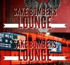 Sake Bombers Lounge Button button lounge over red rollover sake