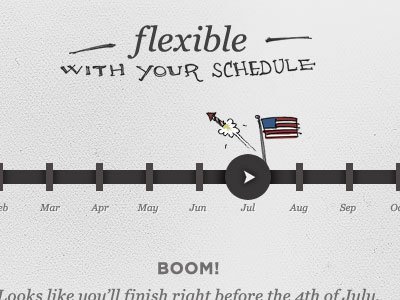 Flexible Schedule fireworks flexible handdrawn illustration timeline university