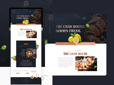 Concept Crab Restaurant Website design graphic design ui website