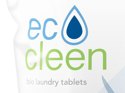 Eco Cleen Laundry Tablets design illustration logo packaging print