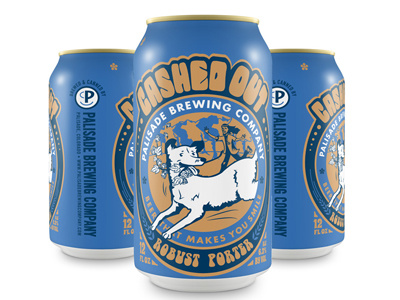 Palisade Brewing Company - Cashed Out Porter beer blue brewery can color four label package pantone porter