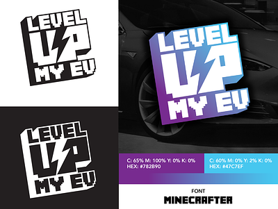 Level Up My EV branding design identity logo vector