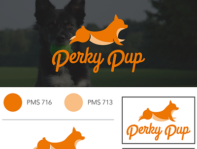 Perky Pup branding design identity logo vector