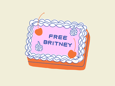 Free Britney britney spears cake design drawing illustration procreate procreate app typography