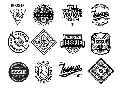 Isssue Badges badge custom logo mark type