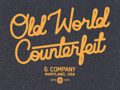 Old World Counterfeit Type