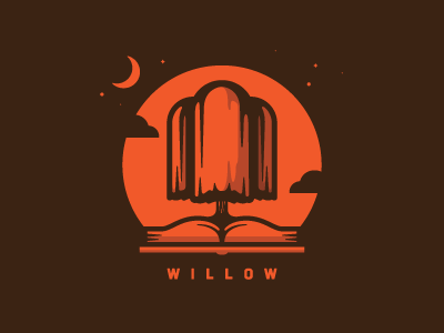 Willow beer branding illustration logo type