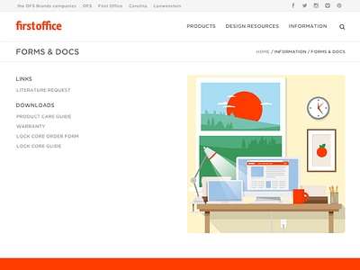 My desk is looking pretty clean on this site! illustration website