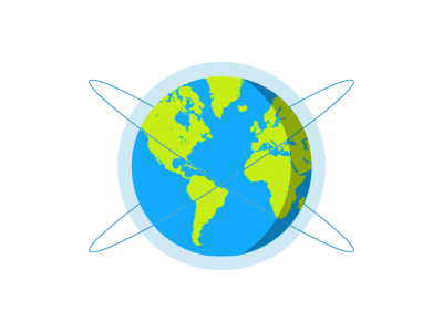 Globe illustration motion orbit planet