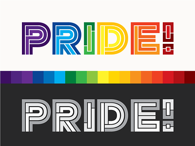 Pride gay logo pride rainbow type
