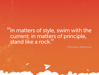 In matters of style! advertisement airplane airplanes clouds font handmade hella illustration marker orange paper quote sketchorange texture thomas jefferson type typography