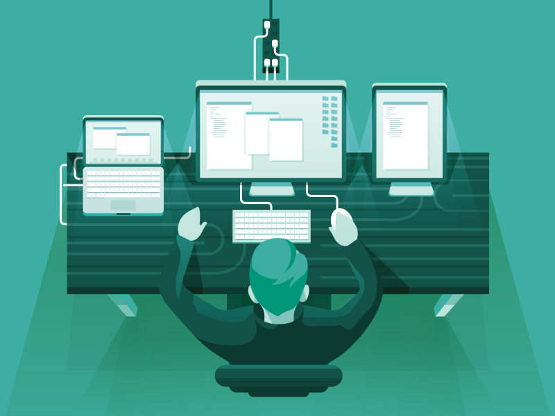 Computer Desk by Nick Slater on Dribbble