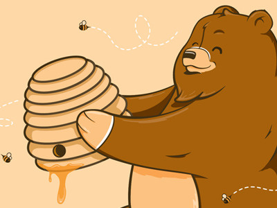 Mhmmm Honey Final bear bee beehive bees brown brown bear good honey honey bear mhmmm orange