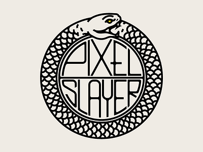 Pixel Slayer Ouroboros badge logo patch snake viper