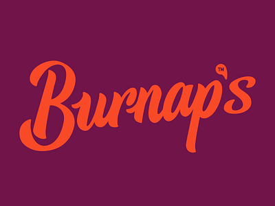 Burnaps Type apples branding farmers farming logo mark type