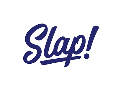 Slap logo script slap type