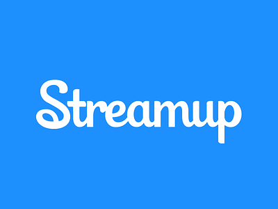 Streamup brand custom logo mark script type